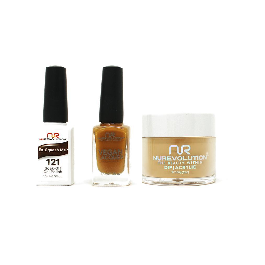 NuRevolution - Gel, Lacquer & Dip Combo - Ex-Squash Me? - #121 - Gel, Lacquer & Dip - Nail Polish at Beyond Polish