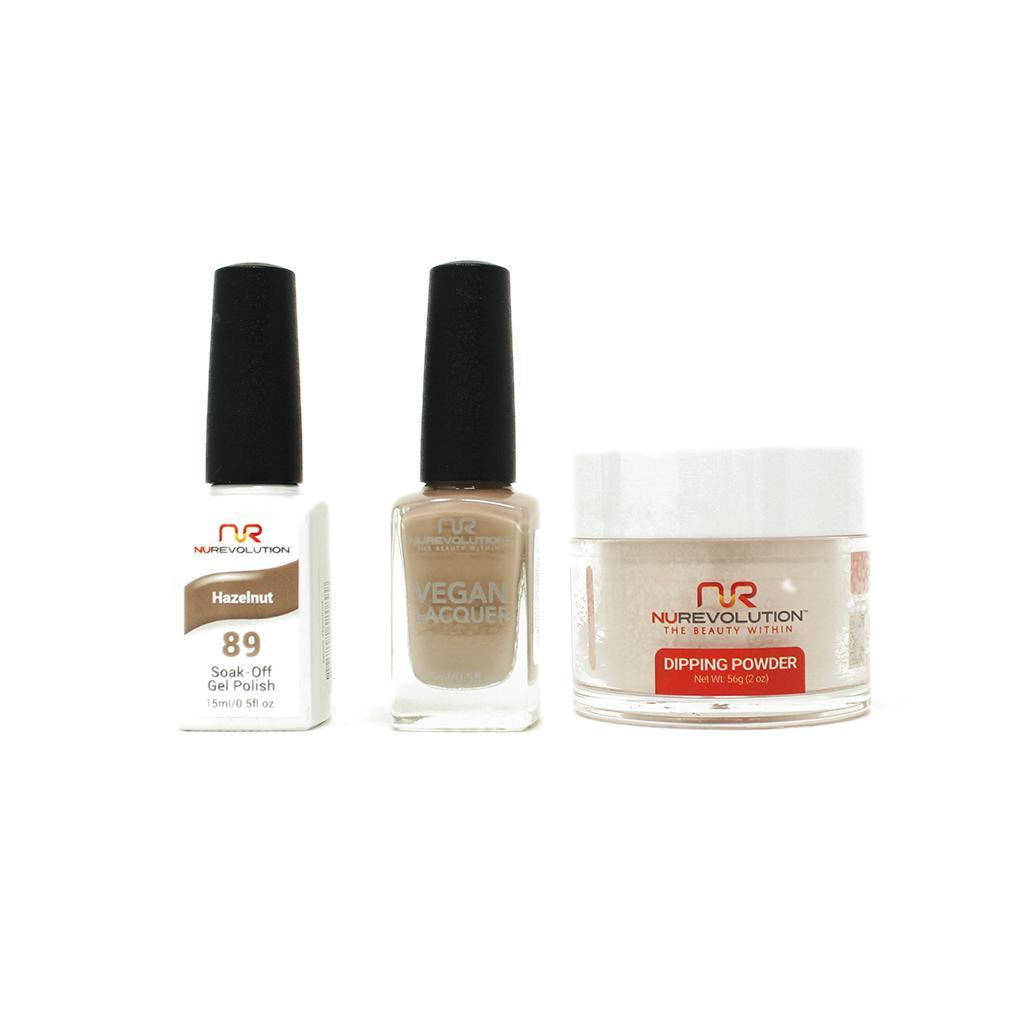 NuRevolution - Gel, Lacquer & Dip Combo - Hazelnut - #89 - Gel, Lacquer & Dip - Nail Polish at Beyond Polish