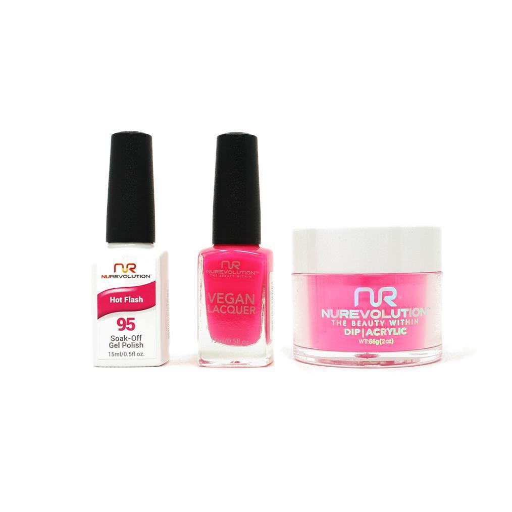 NuRevolution - Gel, Lacquer & Dip Combo - Hot Flash - #95 - Gel, Lacquer & Dip - Nail Polish at Beyond Polish