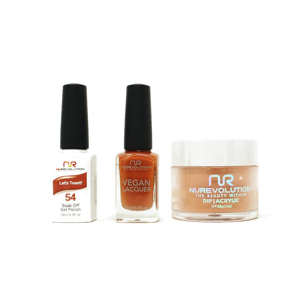 NuRevolution - Gel, Lacquer & Dip Combo - Let's Toast! - #54 - Gel, Lacquer & Dip - Nail Polish at Beyond Polish