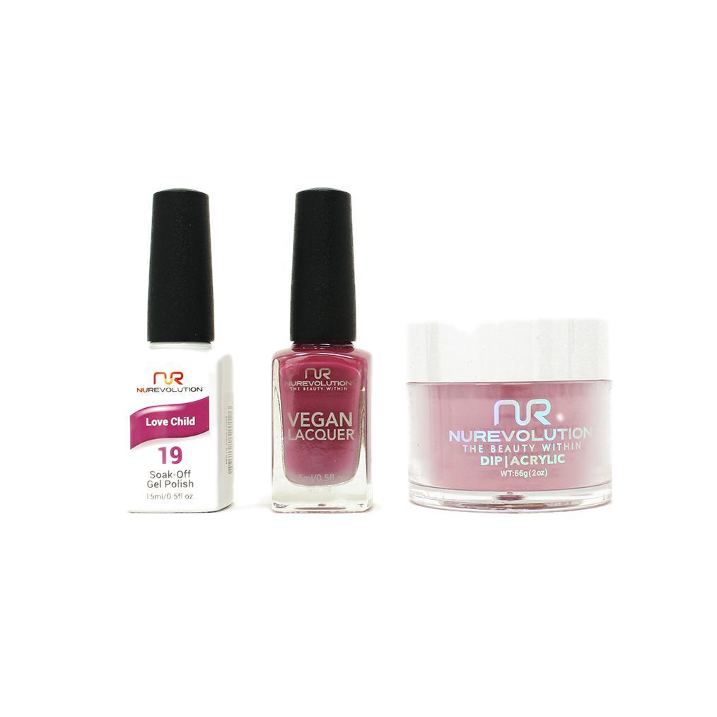 NuRevolution - Gel, Lacquer & Dip Combo - Love Child - #19 - Gel, Lacquer & Dip - Nail Polish at Beyond Polish