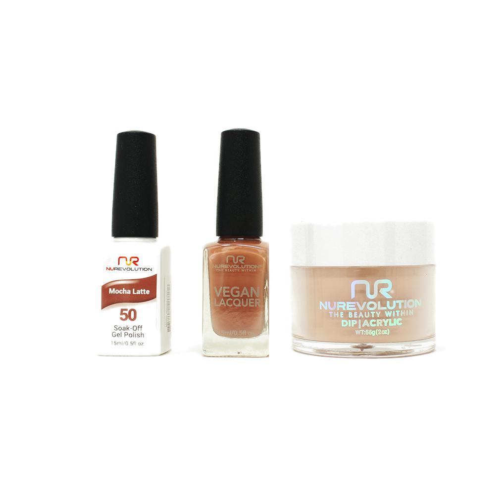 NuRevolution - Gel, Lacquer & Dip Combo - Mocha Latte - #50 - Gel, Lacquer & Dip - Nail Polish at Beyond Polish
