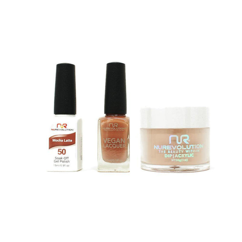 NuRevolution - Gel, Lacquer & Dip Combo - Mocha Latte - #50 - Gel, Lacquer & Dip - Nail Polish at Beyond Polish