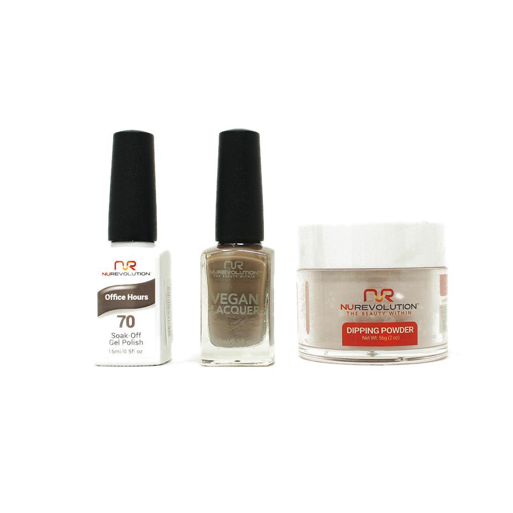 NuRevolution - Gel, Lacquer & Dip Combo - Office Hours - #70 - Gel, Lacquer & Dip - Nail Polish at Beyond Polish