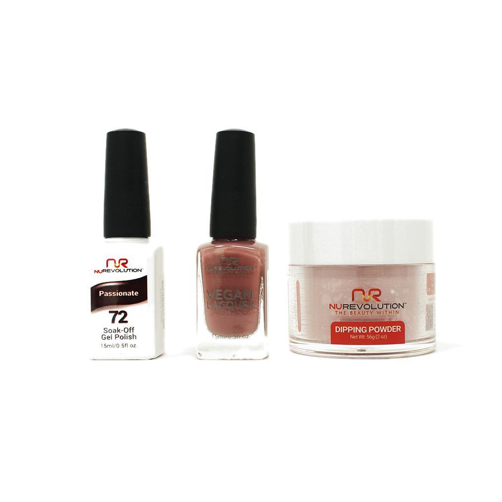 NuRevolution - Gel, Lacquer & Dip Combo - Passionate - #72 - Gel, Lacquer & Dip - Nail Polish at Beyond Polish