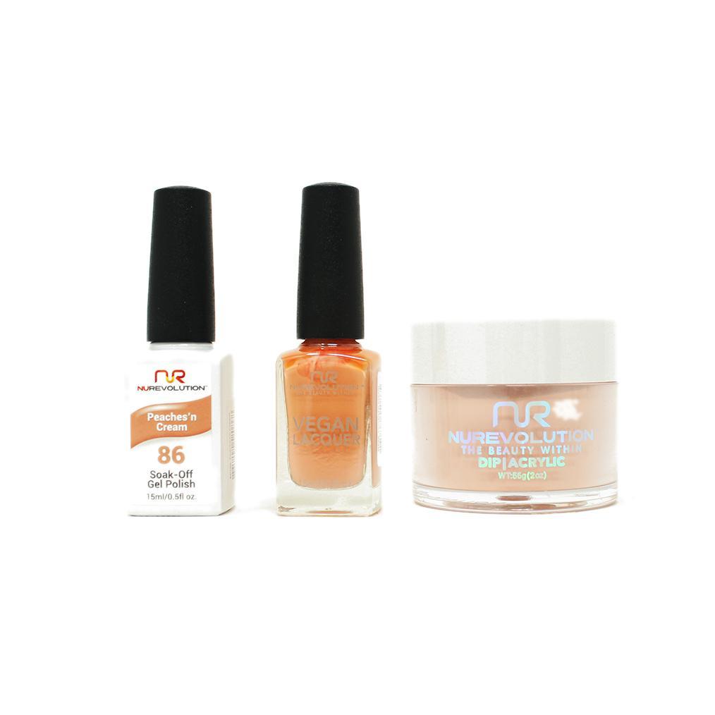 NuRevolution - Gel, Lacquer & Dip Combo - Peaches'n Cream - #86 - Gel, Lacquer & Dip - Nail Polish at Beyond Polish