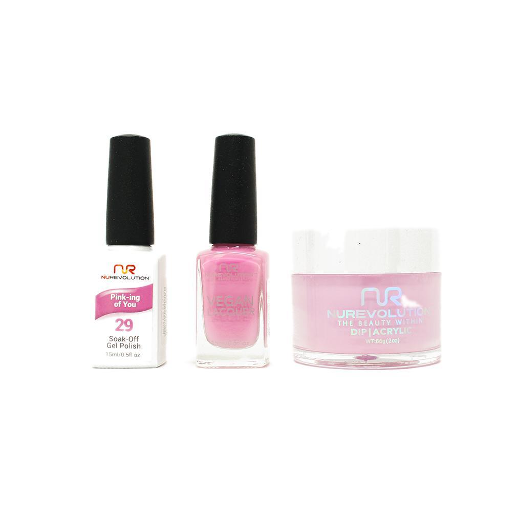 NuRevolution - Gel, Lacquer & Dip Combo - Pink-ing of You - #29 - Gel, Lacquer & Dip - Nail Polish at Beyond Polish