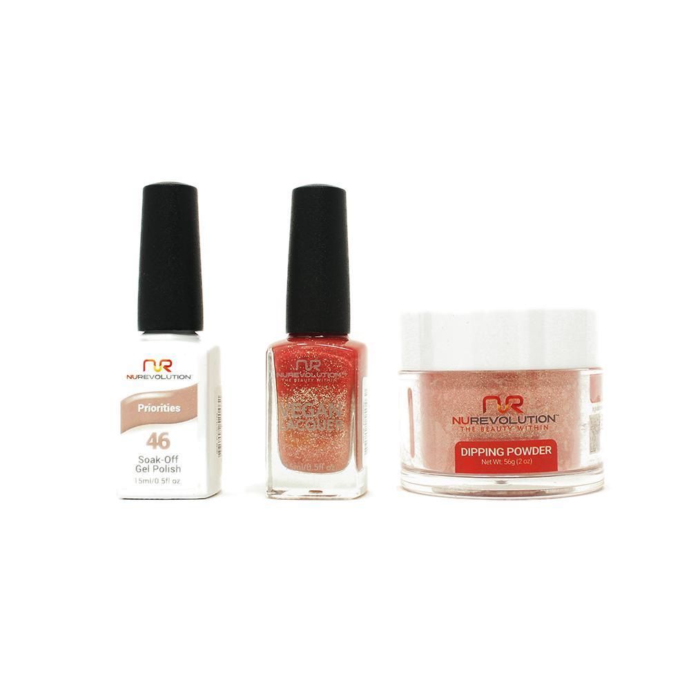 NuRevolution - Gel, Lacquer & Dip Combo - Priorities - #46 - Gel, Lacquer & Dip - Nail Polish at Beyond Polish