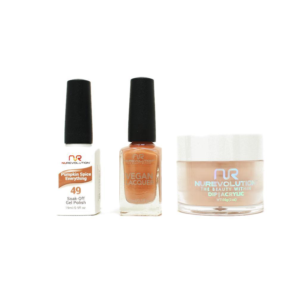NuRevolution - Gel, Lacquer & Dip Combo - Pumpkin Spice Everything - #49 - Gel, Lacquer & Dip - Nail Polish at Beyond Polish