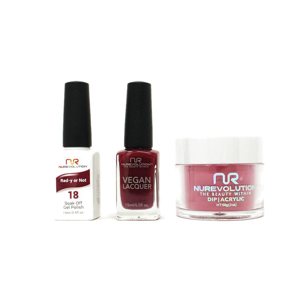 NuRevolution - Gel, Lacquer & Dip Combo - Red-y or Not - #18 - Gel, Lacquer & Dip - Nail Polish at Beyond Polish