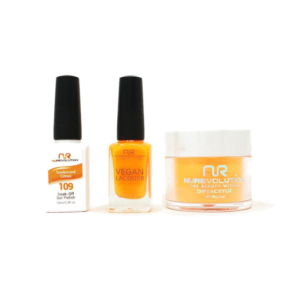NuRevolution - Gel, Lacquer & Dip Combo - Sunkissed Citrus - #109 - Gel, Lacquer & Dip - Nail Polish at Beyond Polish