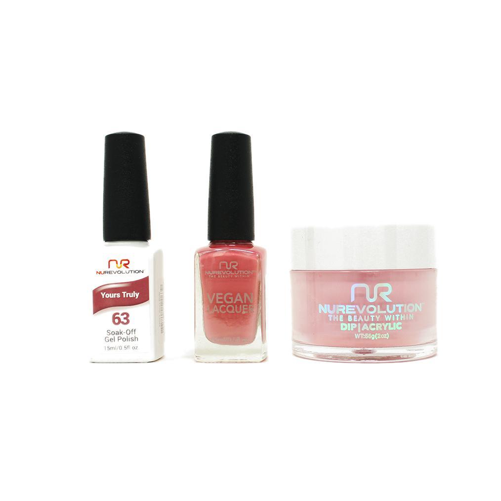 NuRevolution - Gel, Lacquer & Dip Combo - Yours Truly - #63 - Gel, Lacquer & Dip - Nail Polish at Beyond Polish
