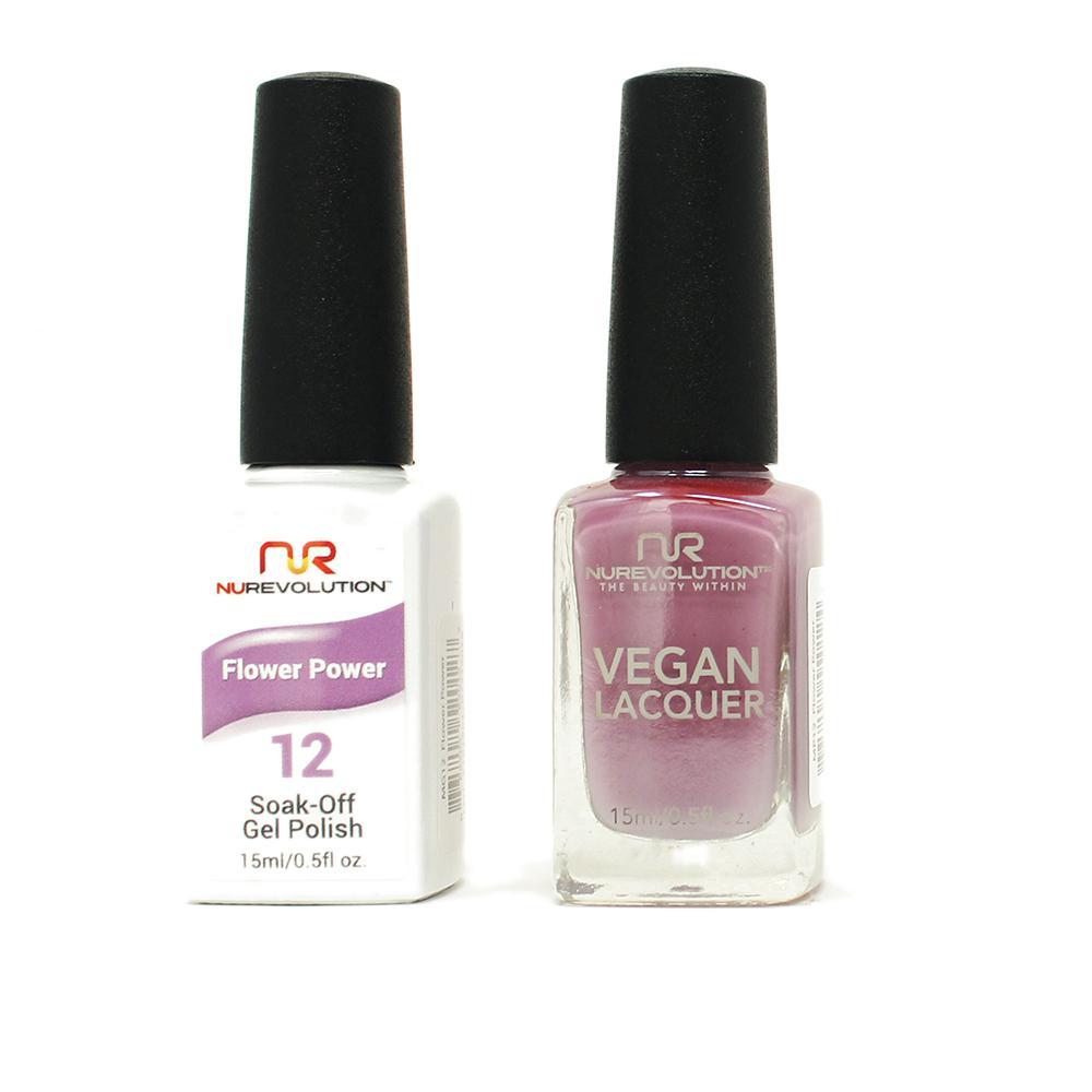 NuRevolution - Gel & Lacquer - Flower Power - #12 - Gel & Lacquer Polish - Nail Polish at Beyond Polish
