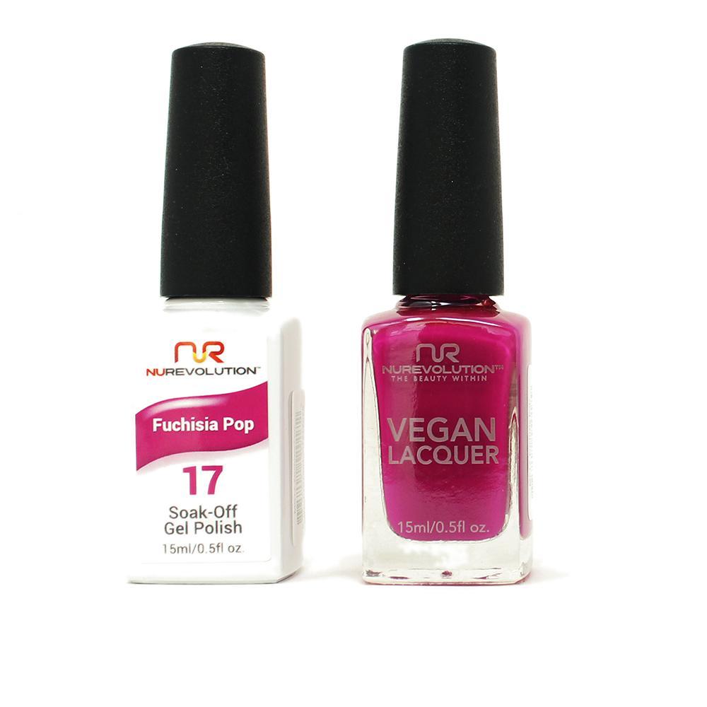 NuRevolution - Gel & Lacquer - Fuchisia Pop - #17 - Gel & Lacquer Polish - Nail Polish at Beyond Polish