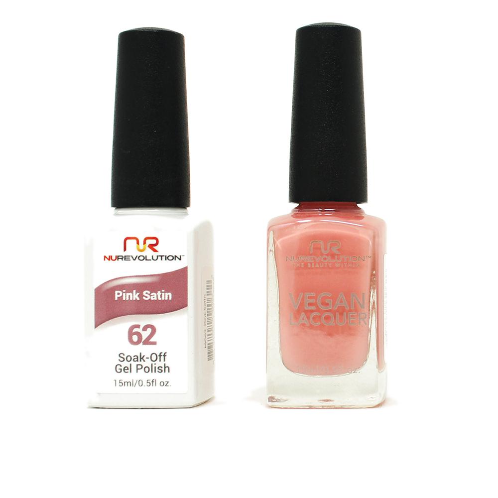 NuRevolution - Gel & Lacquer - Pink Satin - #62 - Gel & Lacquer Polish - Nail Polish at Beyond Polish