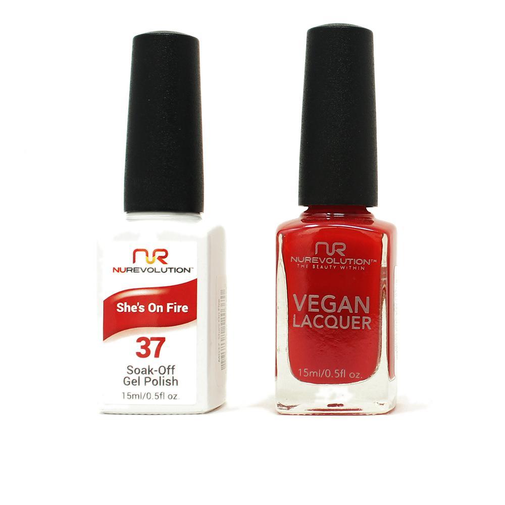 NuRevolution - Gel & Lacquer - She's On Fire - #37 - Gel & Lacquer Polish - Nail Polish at Beyond Polish