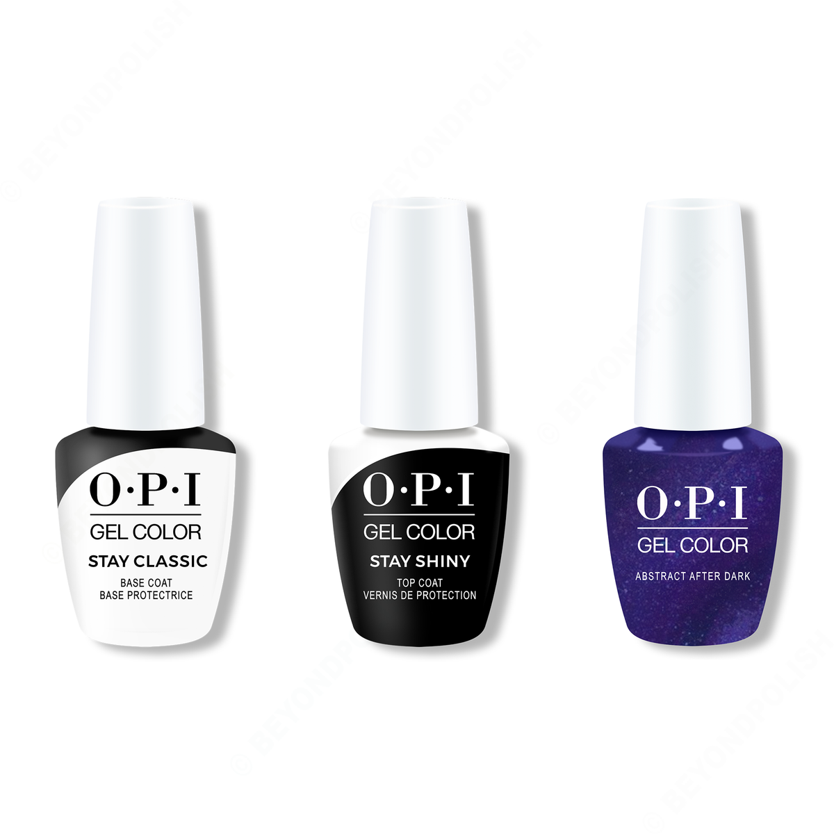 OPI - GelColor Combo - Stay Classic Base, Shiny Top & Abstract After Dark - Gel Polish - Nail Polish at Beyond Polish