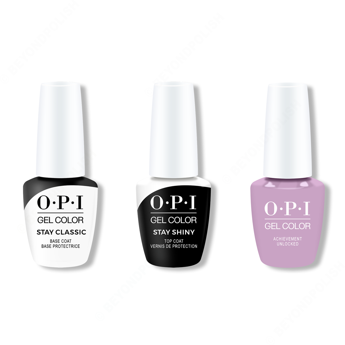 OPI - GelColor Combo - Stay Classic Base, Shiny Top & Achievement Unlocked - Gel Polish - Nail Polish at Beyond Polish