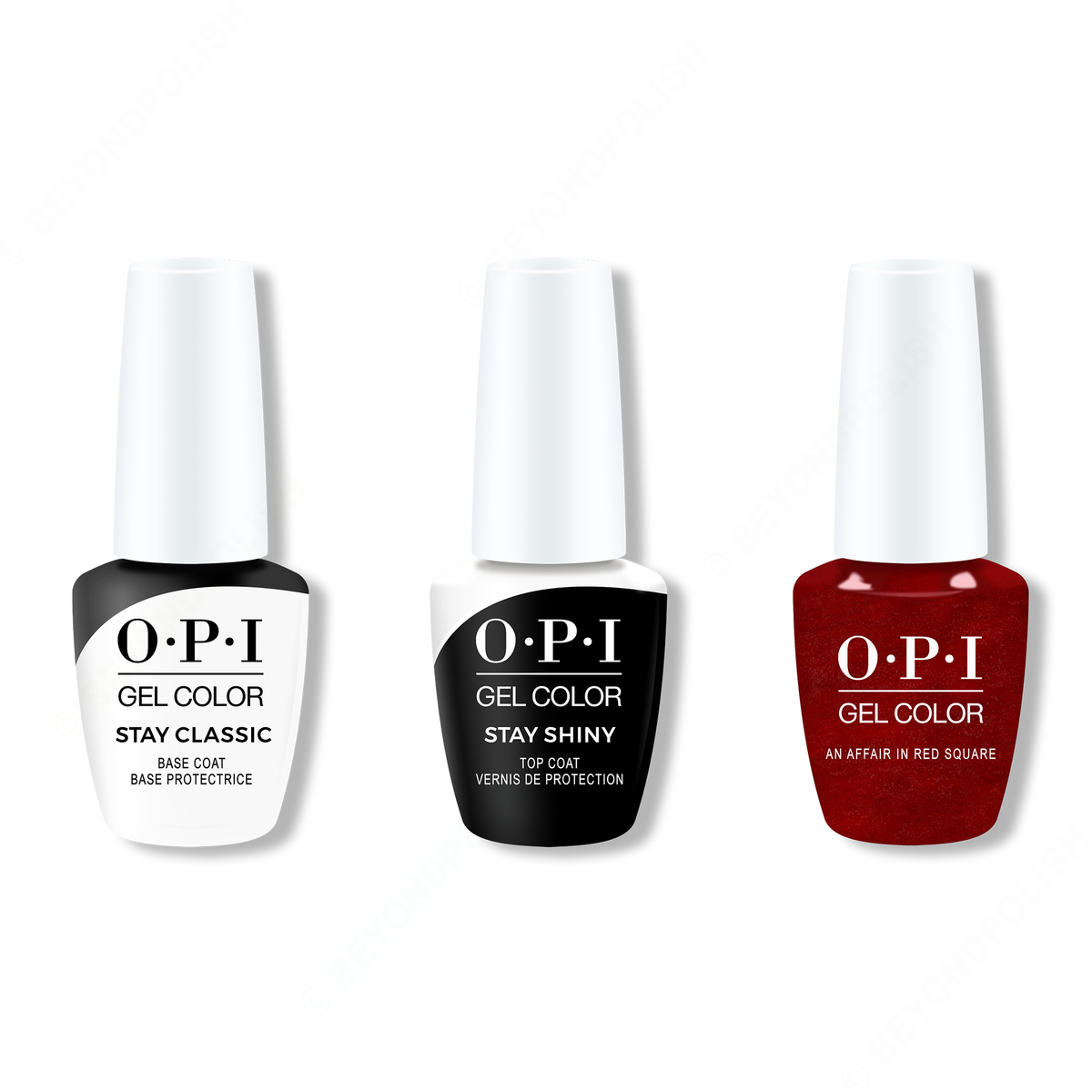 OPI - GelColor Combo - Stay Classic Base, Shiny Top & An Affair in Red Square - Gel Polish - Nail Polish at Beyond Polish