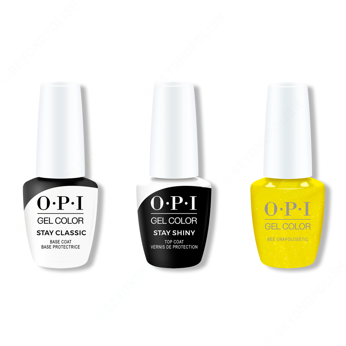OPI - GelColor Combo - Stay Classic Base, Shiny Top & Bee Unapologetic - Gel Polish - Nail Polish at Beyond Polish