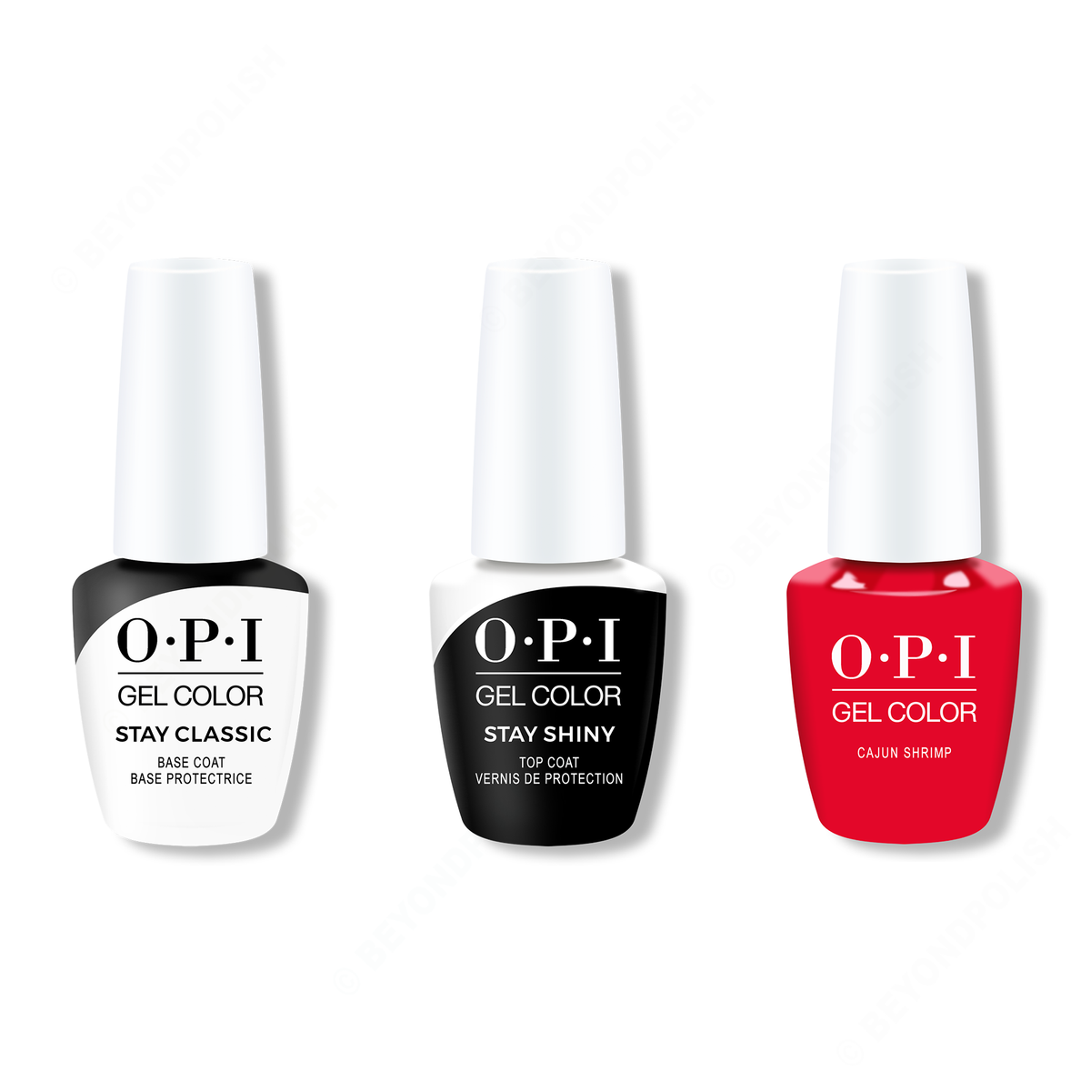 OPI - GelColor Combo - Stay Classic Base, Shiny Top & Cajun Shrimp - Gel Polish - Nail Polish at Beyond Polish