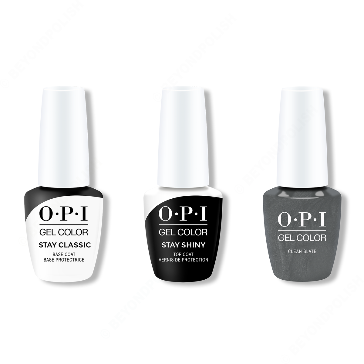 OPI - GelColor Combo - Stay Classic Base, Shiny Top & Clean Slate - Gel Polish - Nail Polish at Beyond Polish