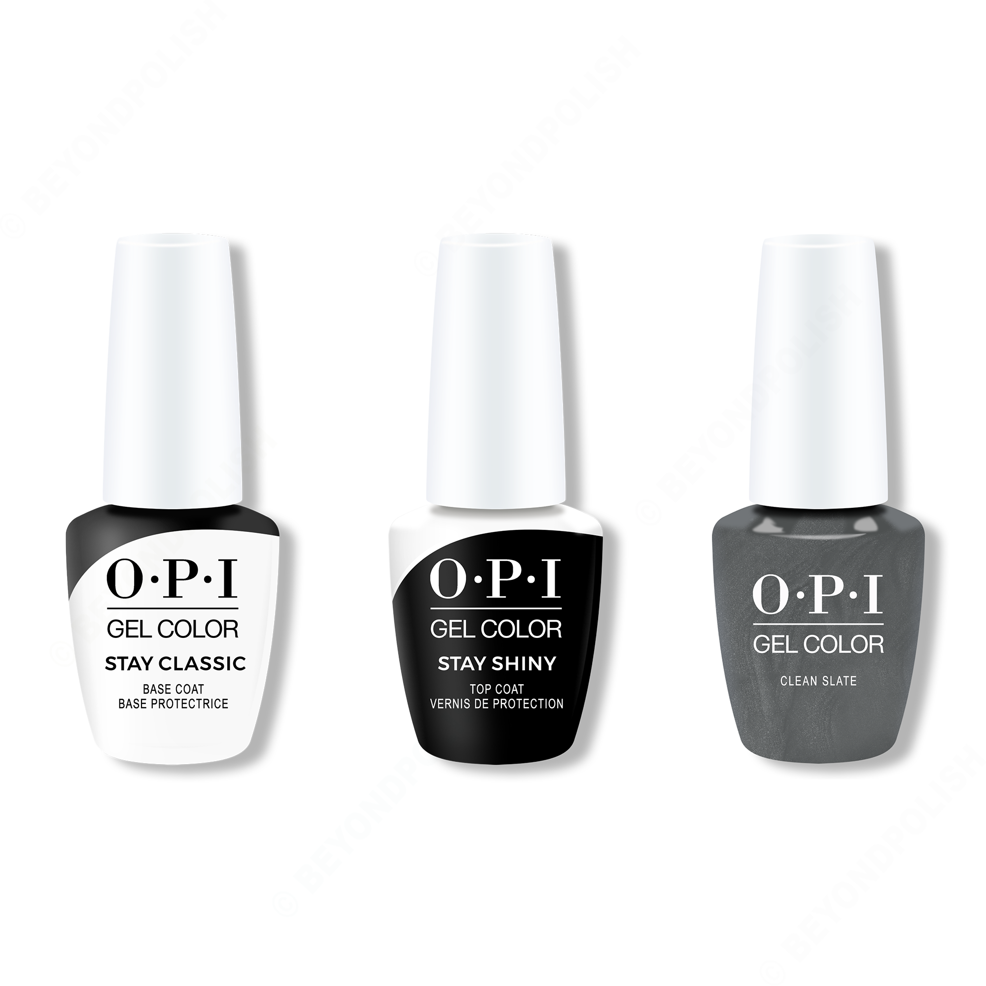 OPI - GelColor Combo - Stay Classic Base, Shiny Top & Clean Slate - Gel Polish - Nail Polish at Beyond Polish