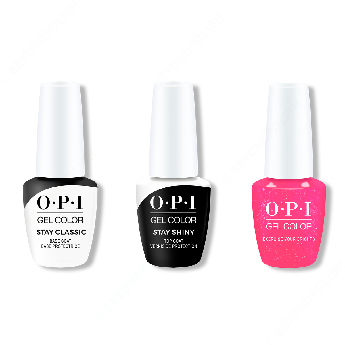 OPI - GelColor Combo - Stay Classic Base, Shiny Top & Exercise Your Brights - Gel Polish - Nail Polish at Beyond Polish