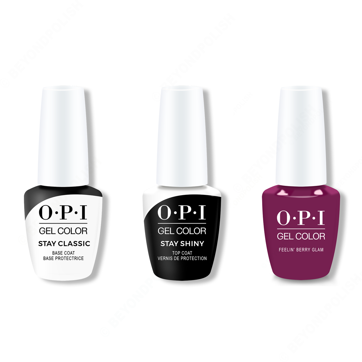 OPI - GelColor Combo - Stay Classic Base, Shiny Top & Feelin' Berry Glam - Gel Polish - Nail Polish at Beyond Polish