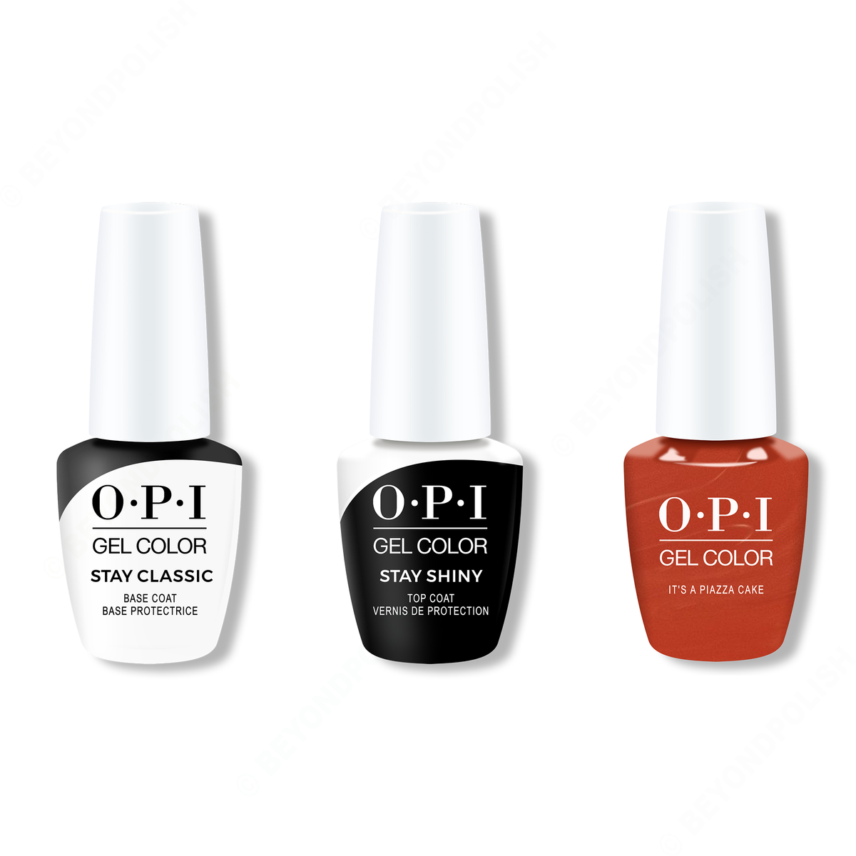 OPI - GelColor Combo - Stay Classic Base, Shiny Top & Its a Piazza Cake - Gel Polish - Nail Polish at Beyond Polish