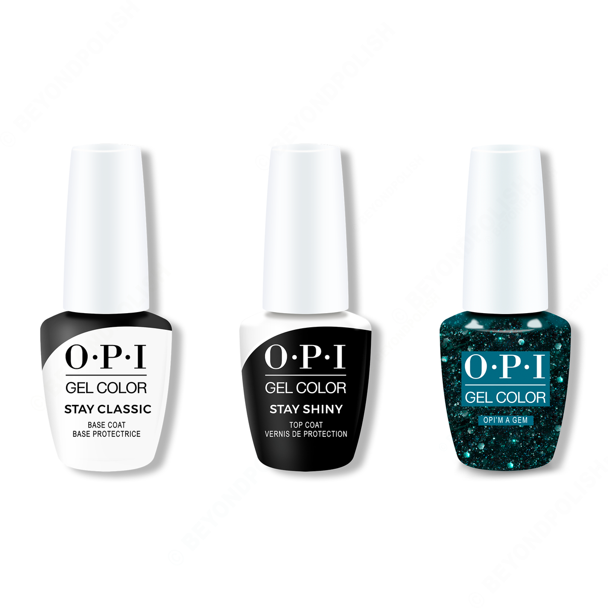 OPI - GelColor Combo - Stay Classic Base, Shiny Top & OPI'm a Gem - Gel Polish - Nail Polish at Beyond Polish