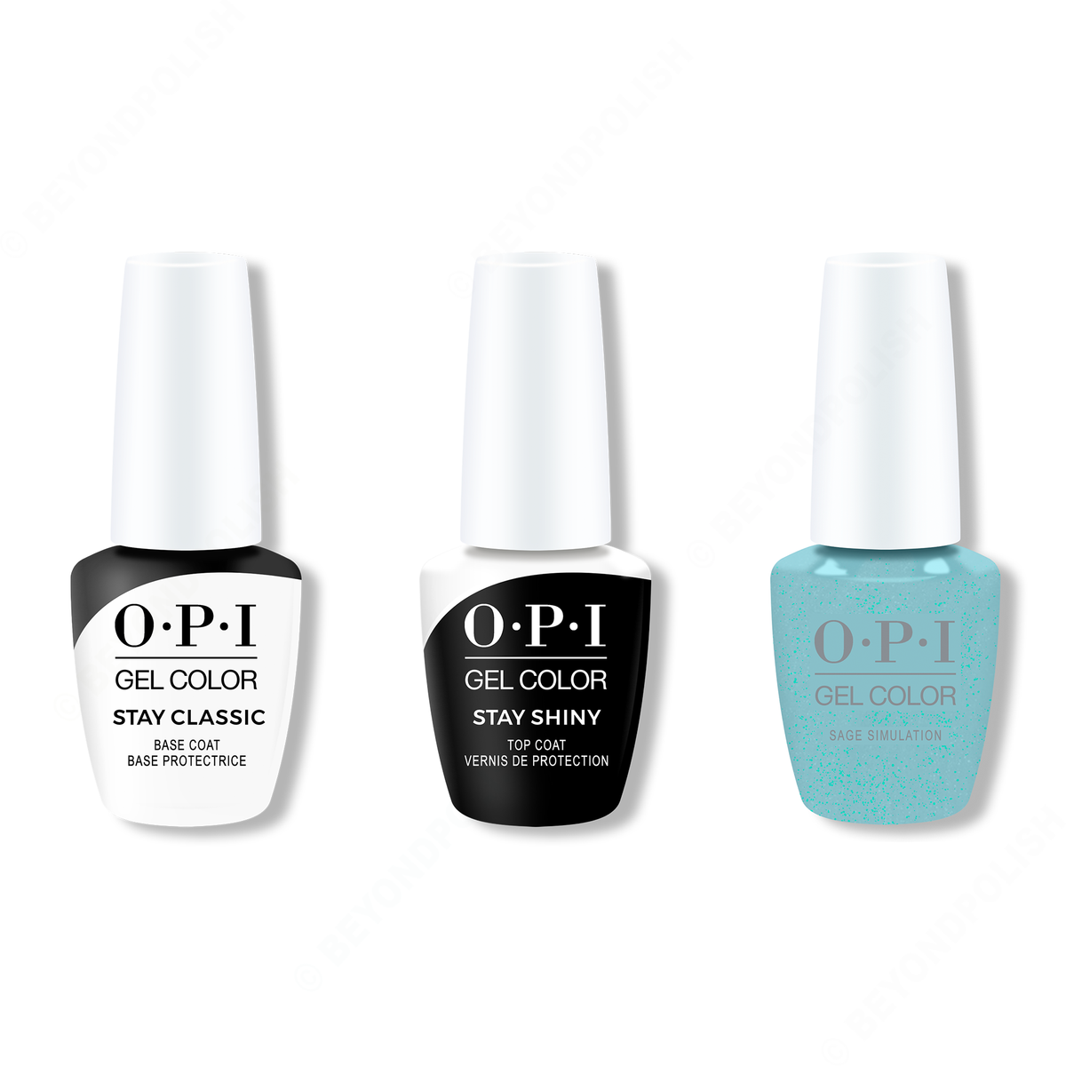 OPI - GelColor Combo - Stay Classic Base, Shiny Top & Sage Simulation - Gel Polish - Nail Polish at Beyond Polish