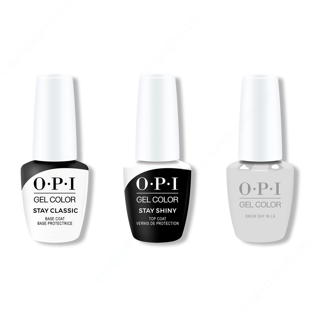 OPI - GelColor Combo - Stay Classic Base, Shiny Top & Snow Day in LA - Gel Polish - Nail Polish at Beyond Polish