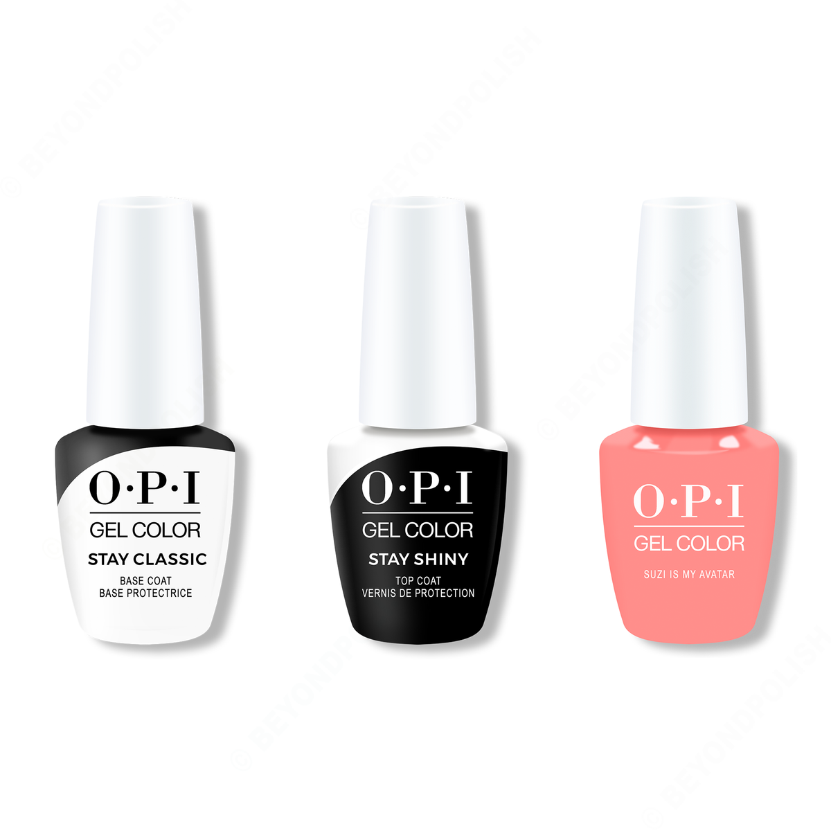 OPI - GelColor Combo - Stay Classic Base, Shiny Top & Suzi is My Avatar - Gel Polish - Nail Polish at Beyond Polish