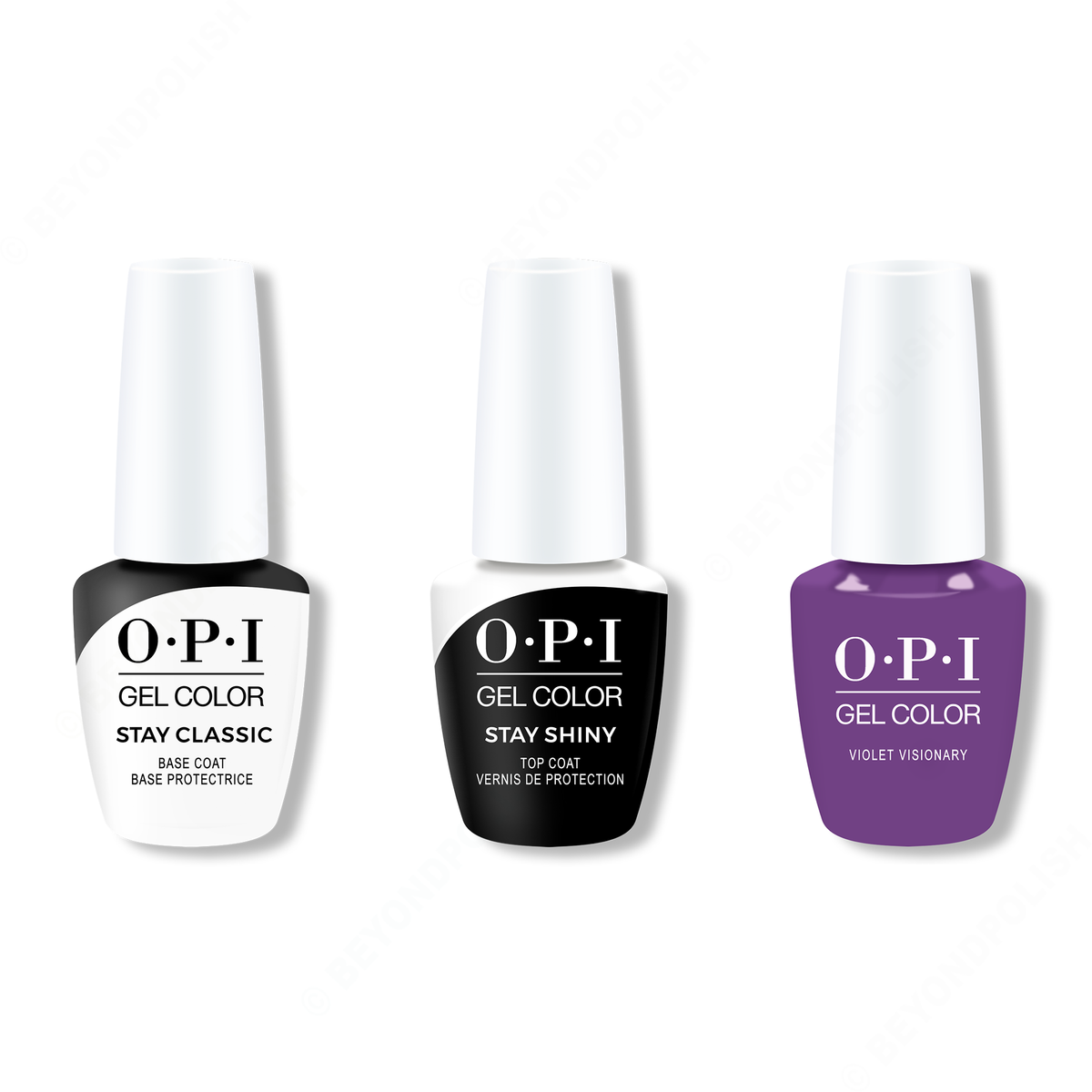OPI - GelColor Combo - Stay Classic Base, Shiny Top & Violet Visionary - Gel Polish - Nail Polish at Beyond Polish