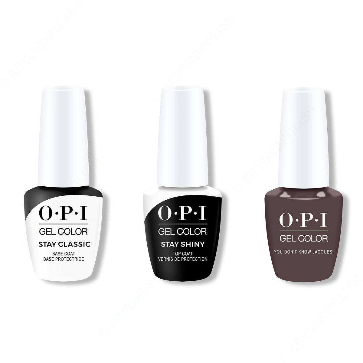 OPI - GelColor Combo - Stay Classic Base, Shiny Top & You Dont Know Jacques - Gel Polish - Nail Polish at Beyond Polish