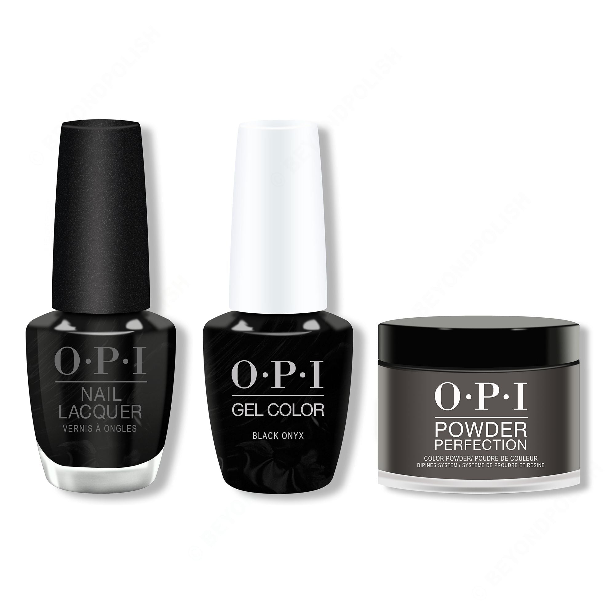 OPI - Gel, Lacquer & Dip Combo - Black Onyx - Gel, Lacquer & Dip - Nail Polish at Beyond Polish