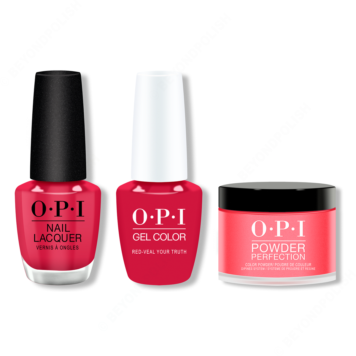 OPI - Gel, Lacquer & Dip Combo - Red-veal Your Truth - Gel, Lacquer & Dip - Nail Polish at Beyond Polish