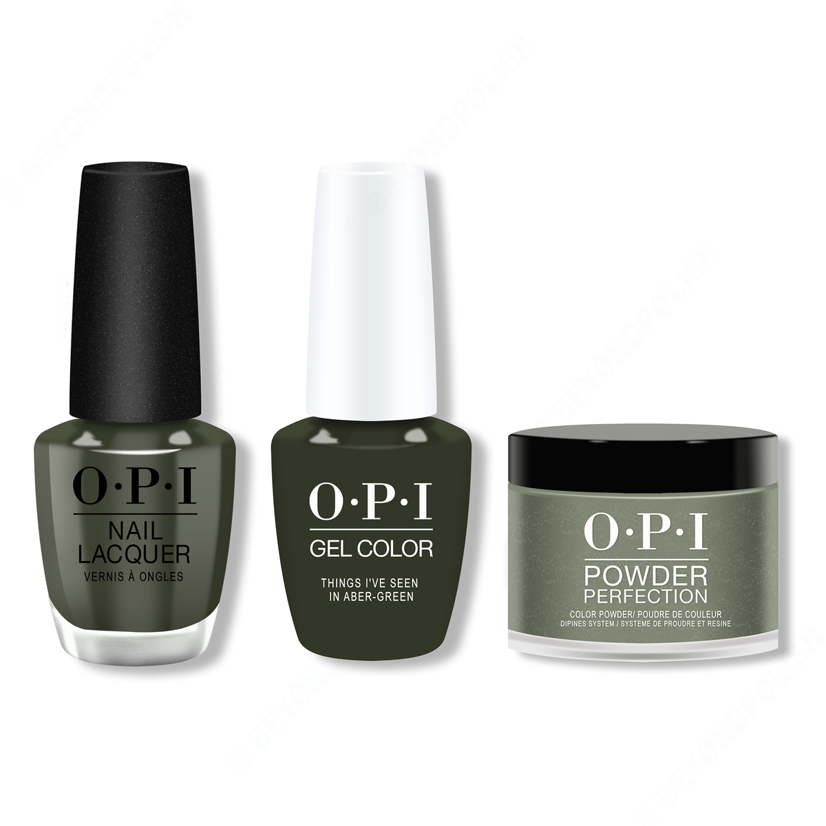 OPI - Gel, Lacquer & Dip Combo - Things I've Seen In Aber-Green - Gel, Lacquer & Dip - Nail Polish at Beyond Polish