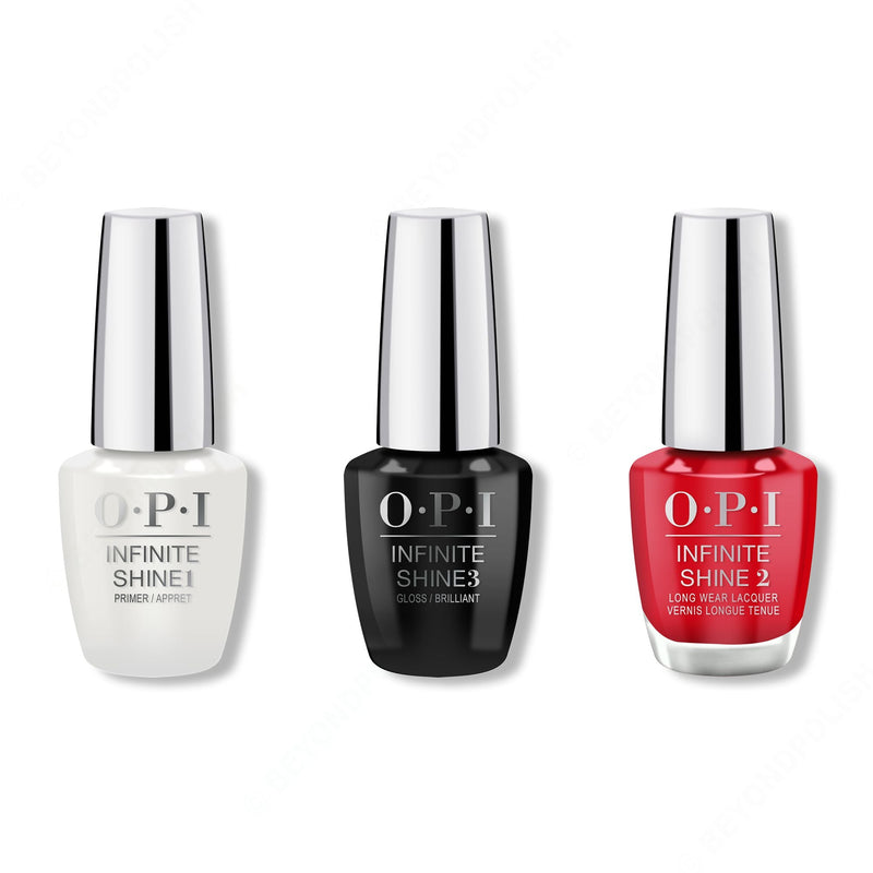 OPI - Infinite Shine Combo - Base, Top & Big Apple Red - #ISLN25 - Nail Lacquer - Nail Polish at Beyond Polish
