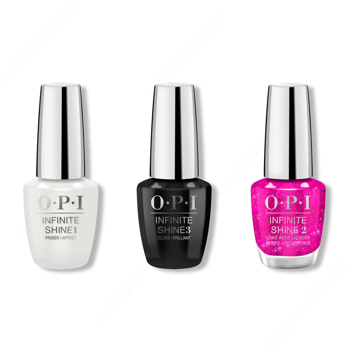 OPI - Infinite Shine Combo - Base, Top & I Pink It's Snowing - Nail Lacquer - Nail Polish at Beyond Polish