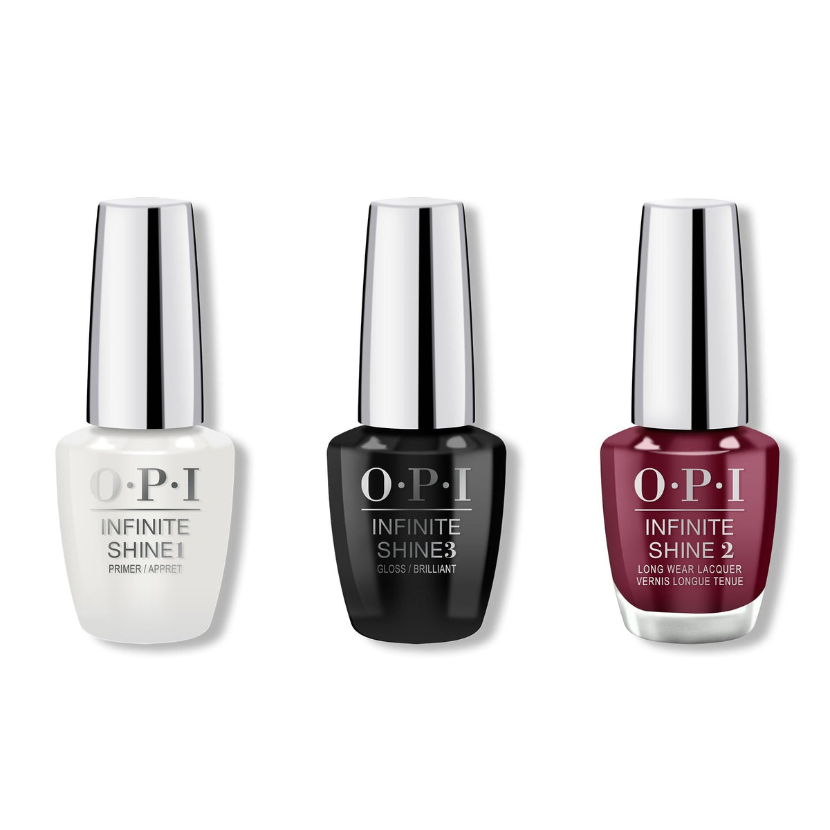OPI - Infinite Shine Combo - Base, Top & Malaga Wine - #ISL87 - Nail Lacquer - Nail Polish at Beyond Polish