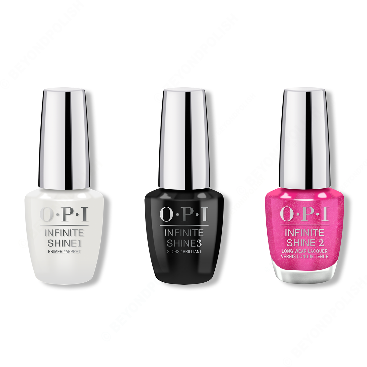 OPI - Infinite Shine Combo - Base, Top & Pink, Bling, and Be Merry - Nail Lacquer - Nail Polish at Beyond Polish