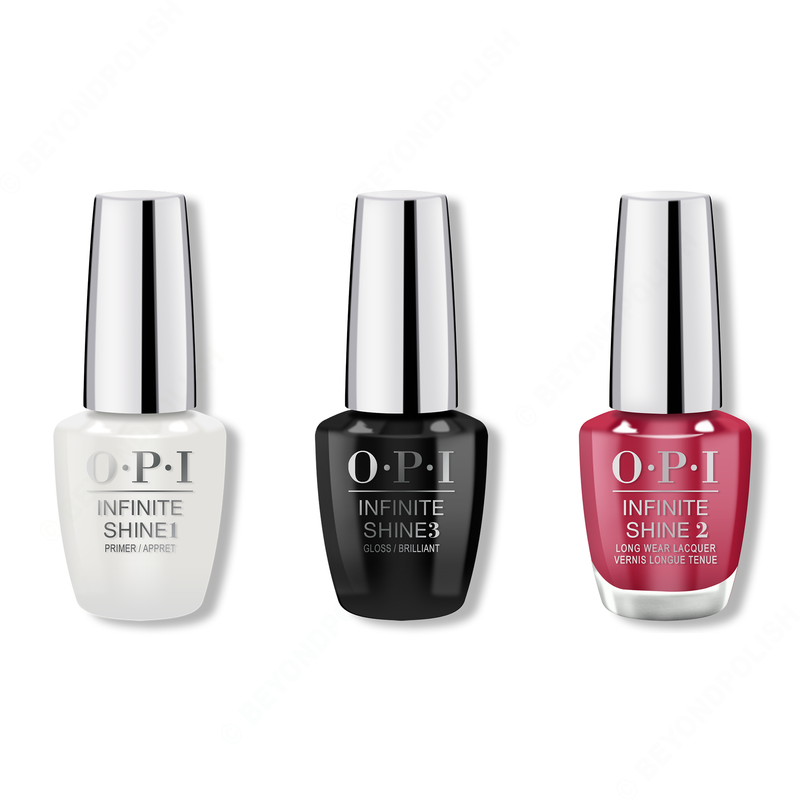 OPI - Infinite Shine Combo - Base, Top & Red-y For The Holidays - #HRM43 - Nail Lacquer - Nail Polish at Beyond Polish