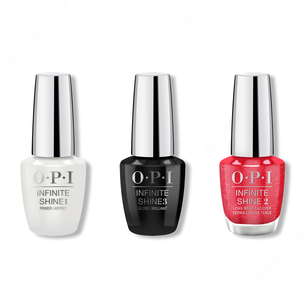 OPI - Infinite Shine Combo - Base, Top & Rhinestone Red-y - Nail Lacquer - Nail Polish at Beyond Polish