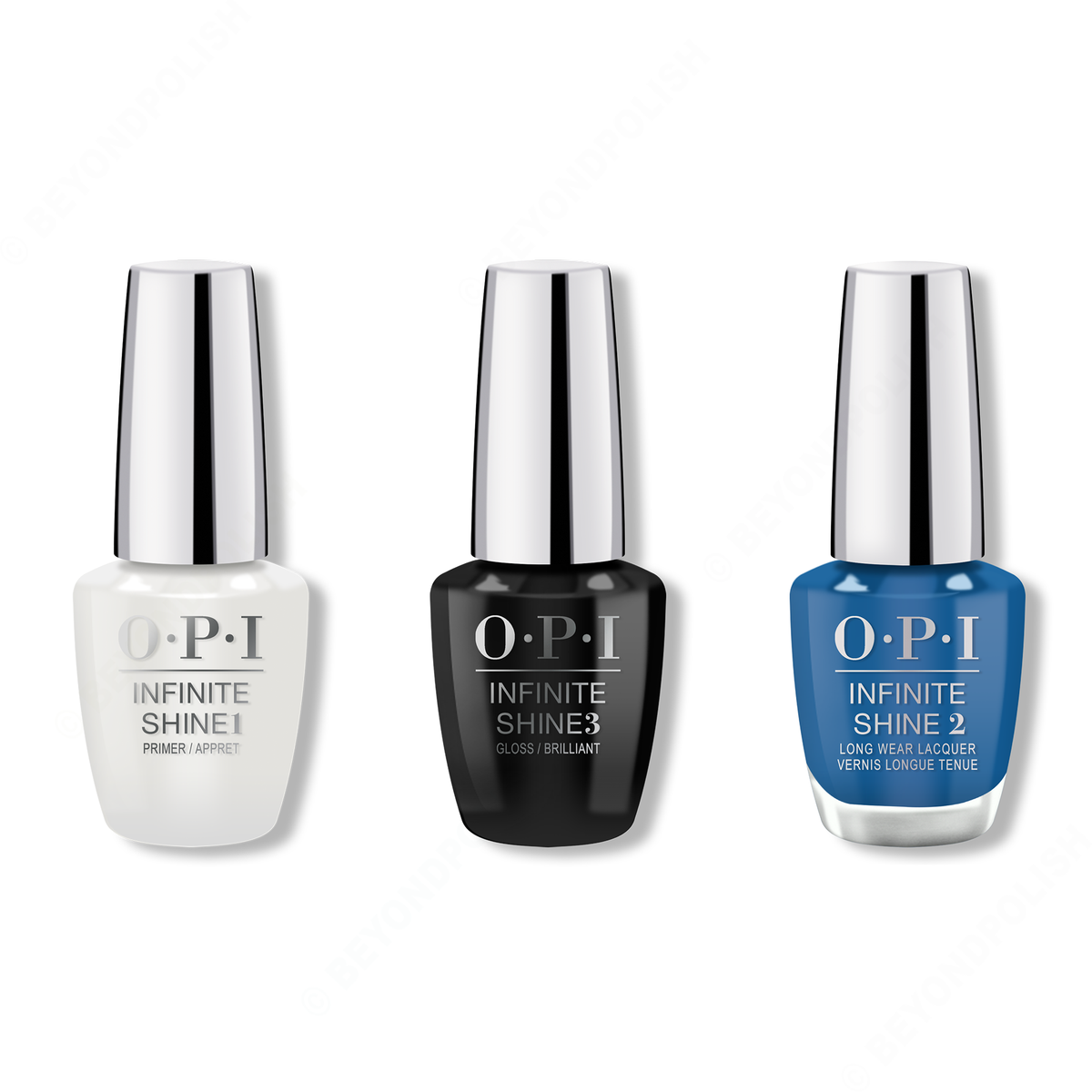 OPI - Infinite Shine Combo - Base, Top & Ring in the Blue Year - Nail Lacquer - Nail Polish at Beyond Polish