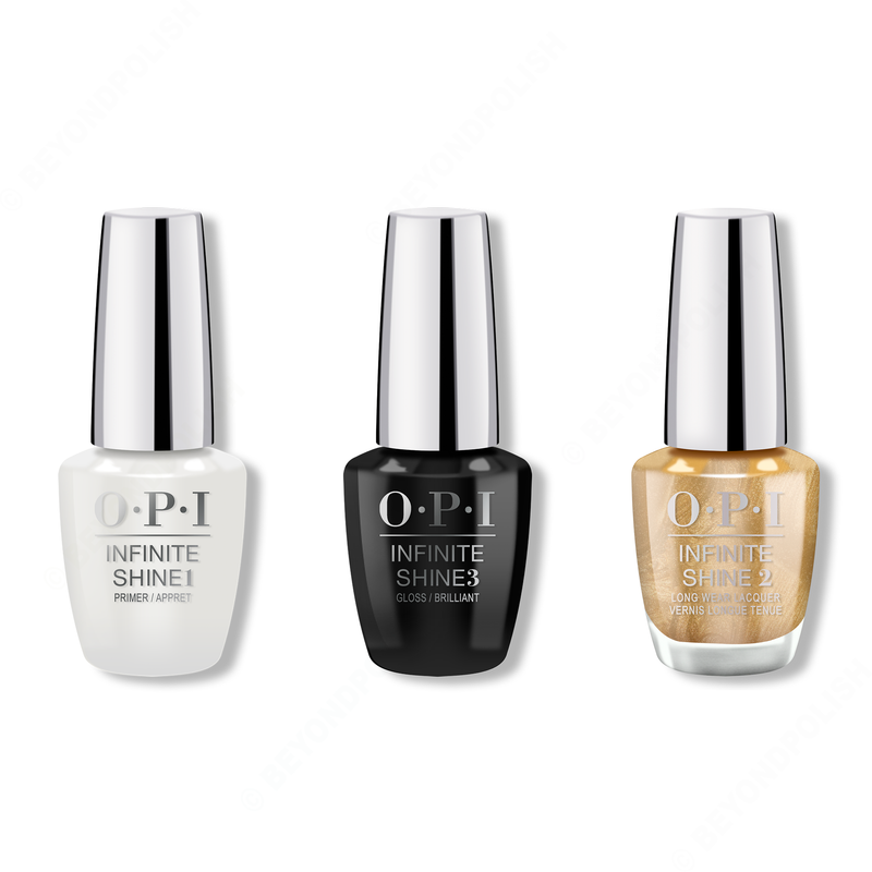 OPI - Infinite Shine Combo - Base, Top & Sleigh Bells Bling - Nail Lacquer - Nail Polish at Beyond Polish