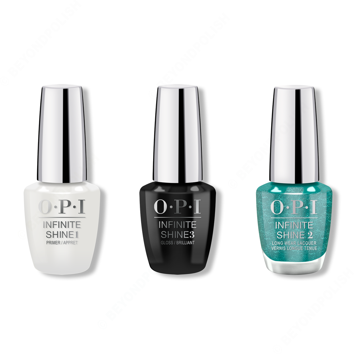 OPI - Infinite Shine Combo - Base, Top & Tealing Festive - Nail Lacquer - Nail Polish at Beyond Polish