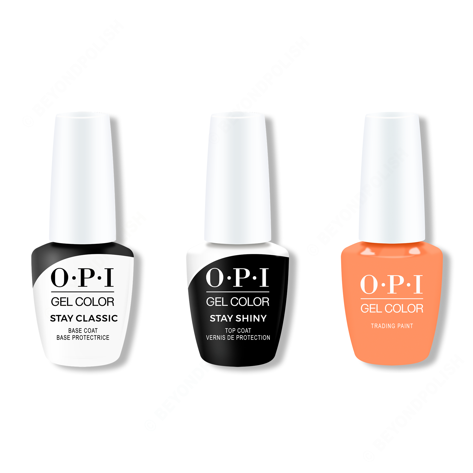 OPI - GelColor Combo - Stay Classic Base, Shiny Top & Trading Paint - Gel Polish - Nail Polish at Beyond Polish