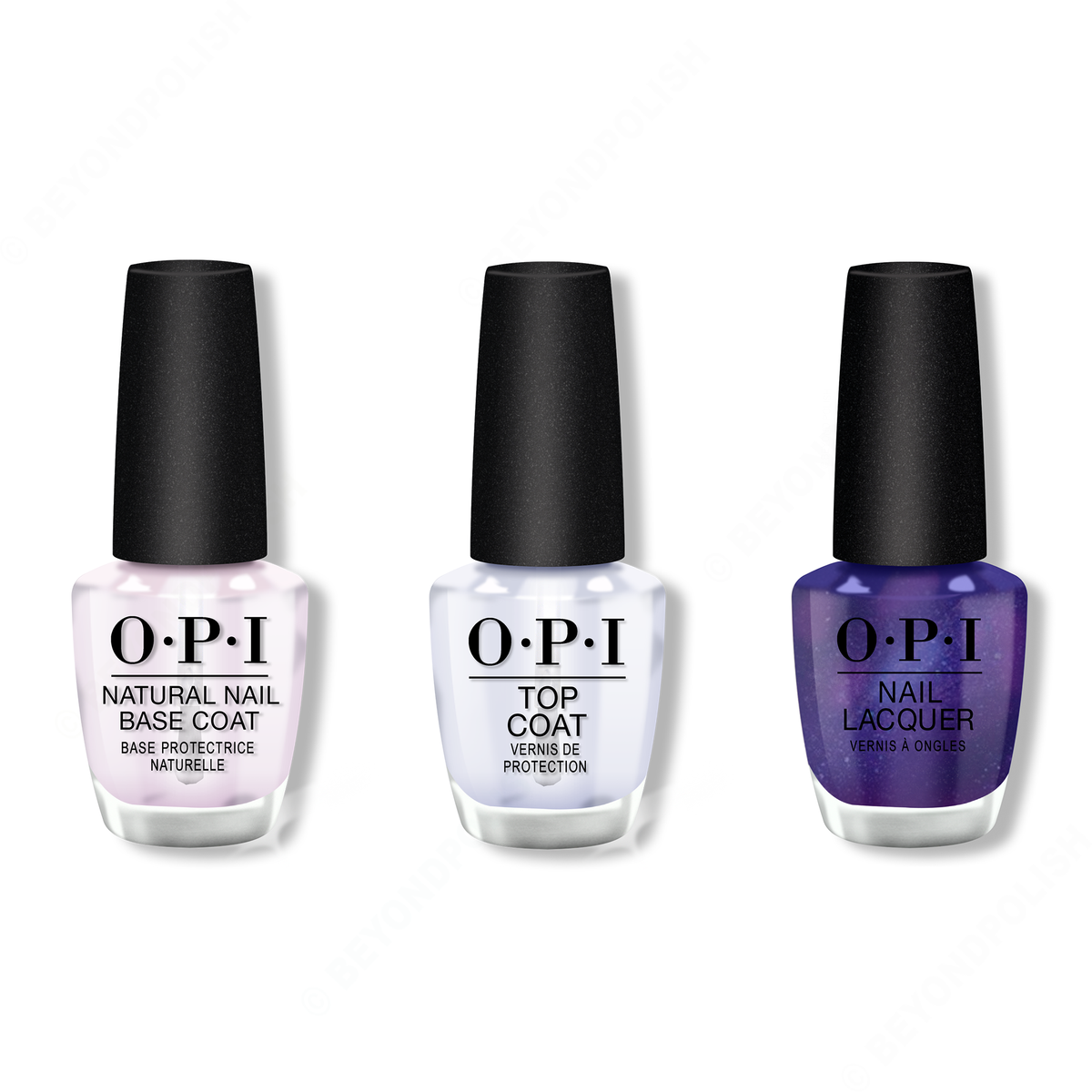 OPI - Nail Lacquer Combo - Base, Top & Abstract After Dark - Nail Lacquer - Nail Polish at Beyond Polish